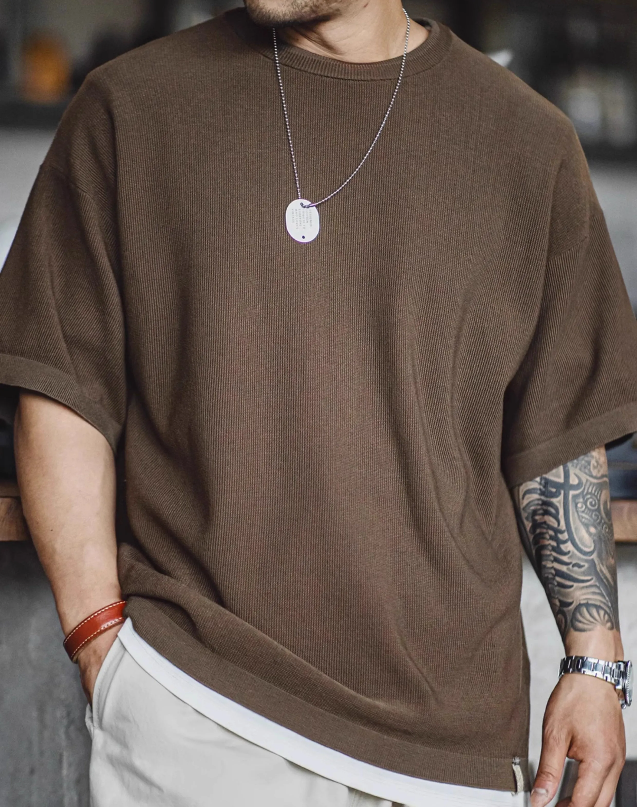 American Workwear lyocell Cool Versatile Knitted Men's T-Shirt