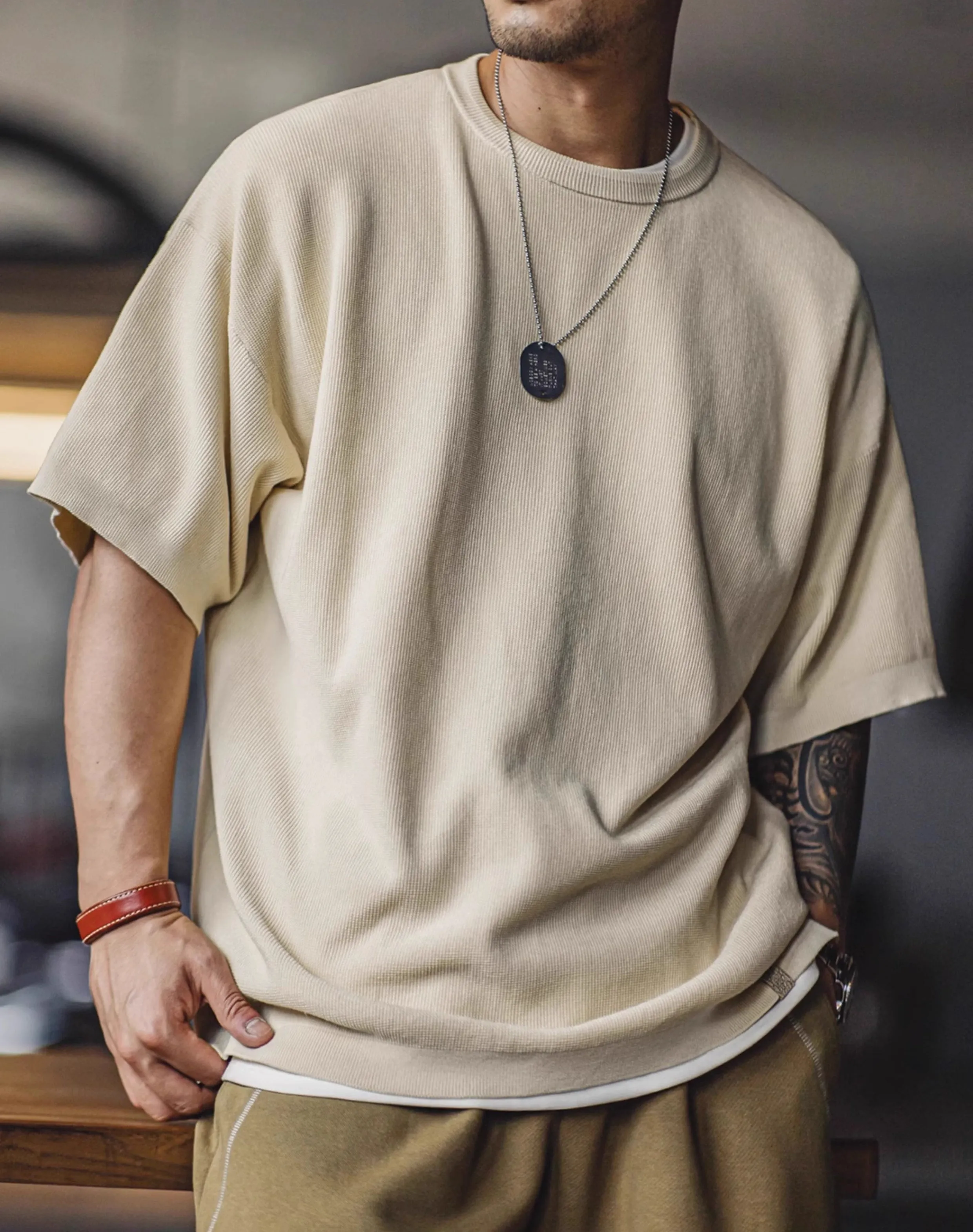 American Workwear lyocell Cool Versatile Knitted Men's T-Shirt