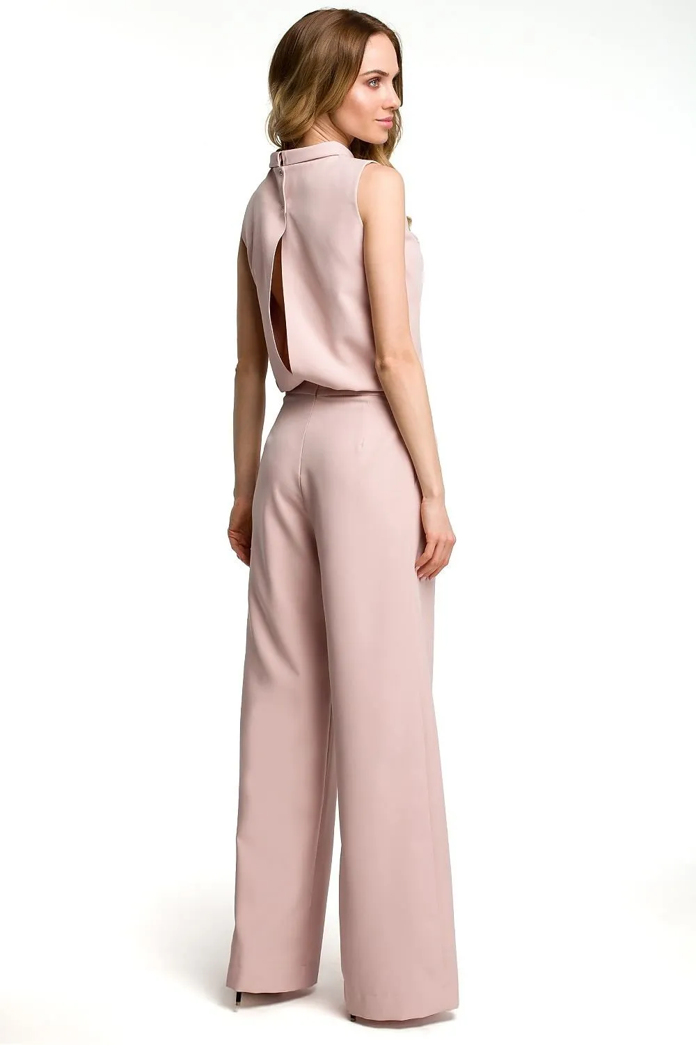 Chic Trousers Ensemble with Slit Back Detail