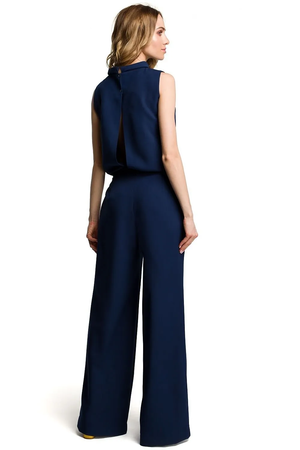 Chic Trousers Ensemble with Slit Back Detail