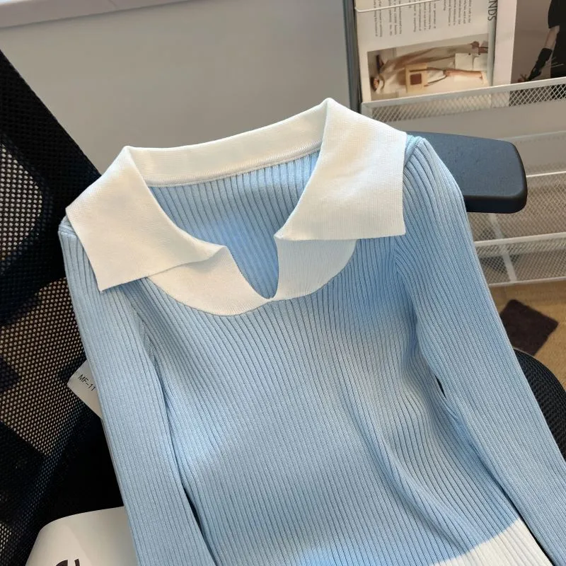 Color Clashing Pit Stripe Knitwear