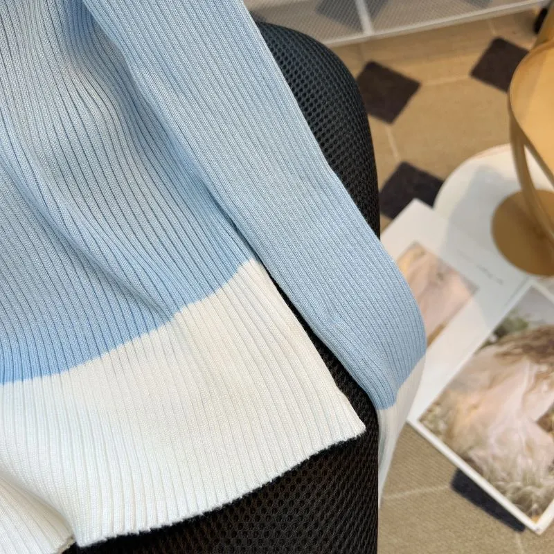 Color Clashing Pit Stripe Knitwear
