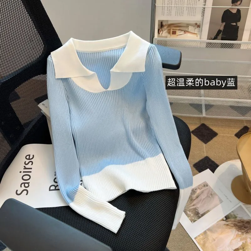 Color Clashing Pit Stripe Knitwear