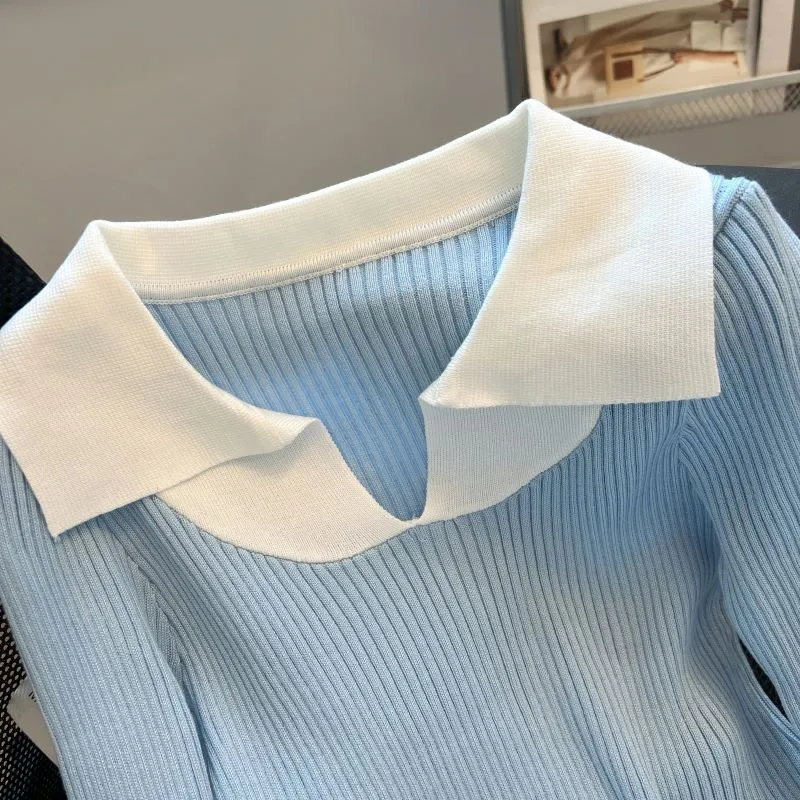 Color Clashing Pit Stripe Knitwear