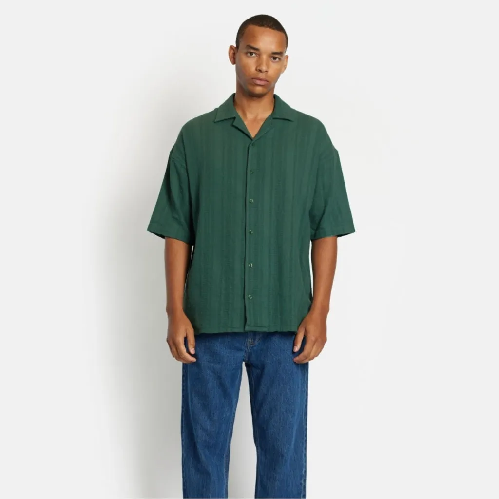 DPTextured Cuban Shirt - Olive