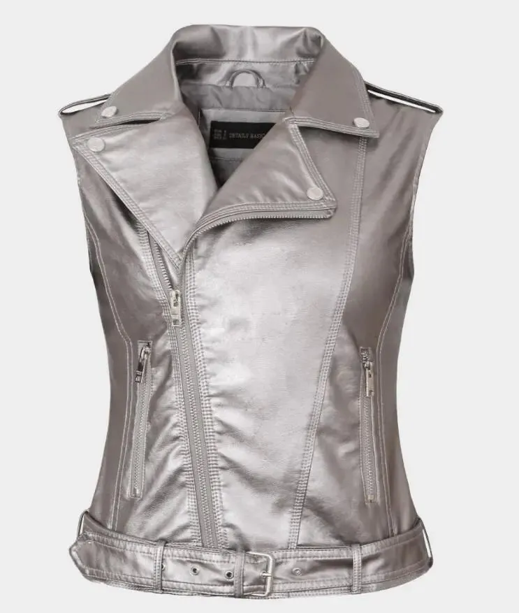 Faux Leather Waistcoat Jacket Edgy Style & Modern Comfort