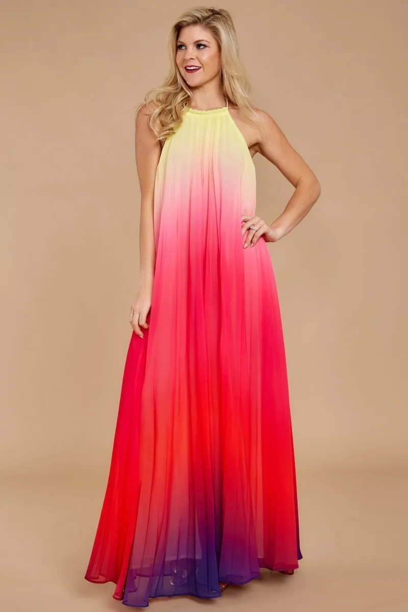 Halter Backless Beach Boho New Maxi Dress