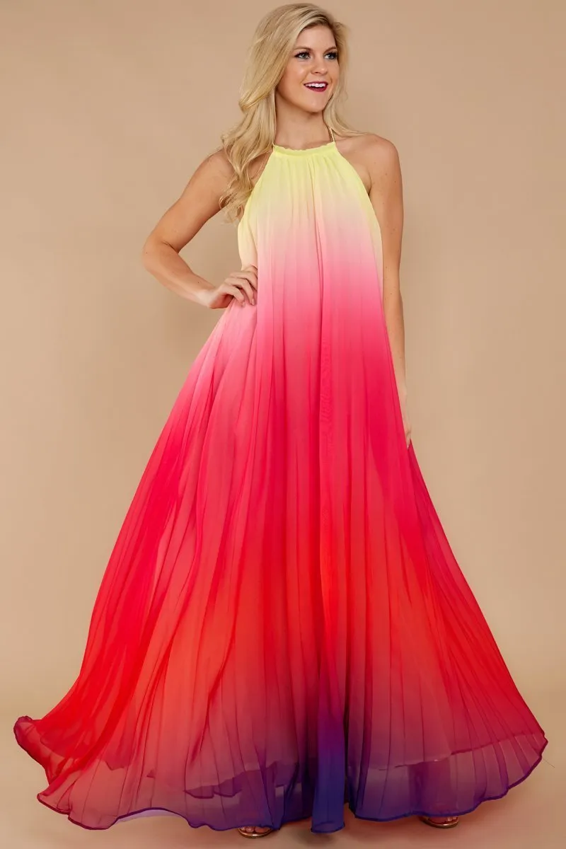 Halter Backless Beach Boho New Maxi Dress