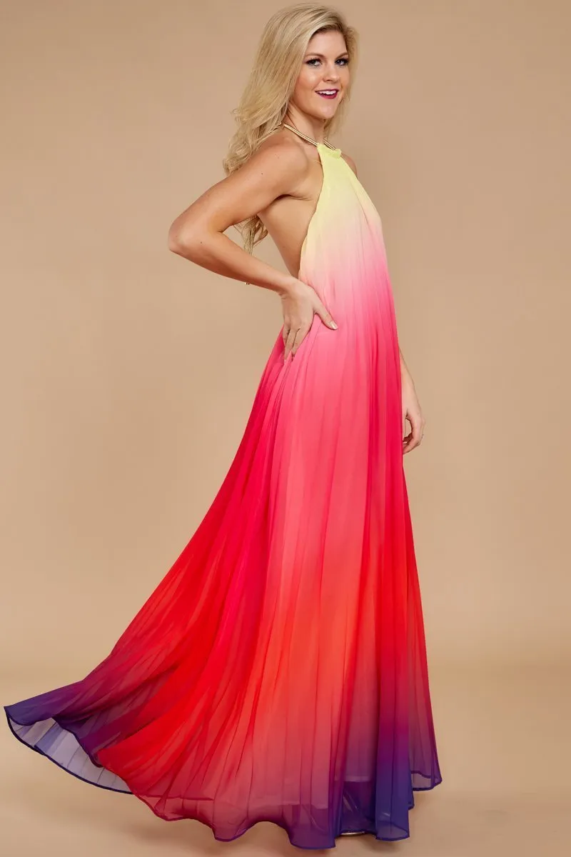 Halter Backless Beach Boho New Maxi Dress
