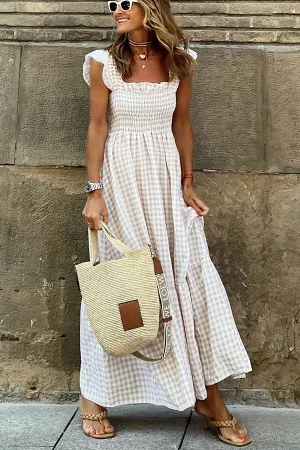 Ivyshape | Checked, Stylish Maxi Dress