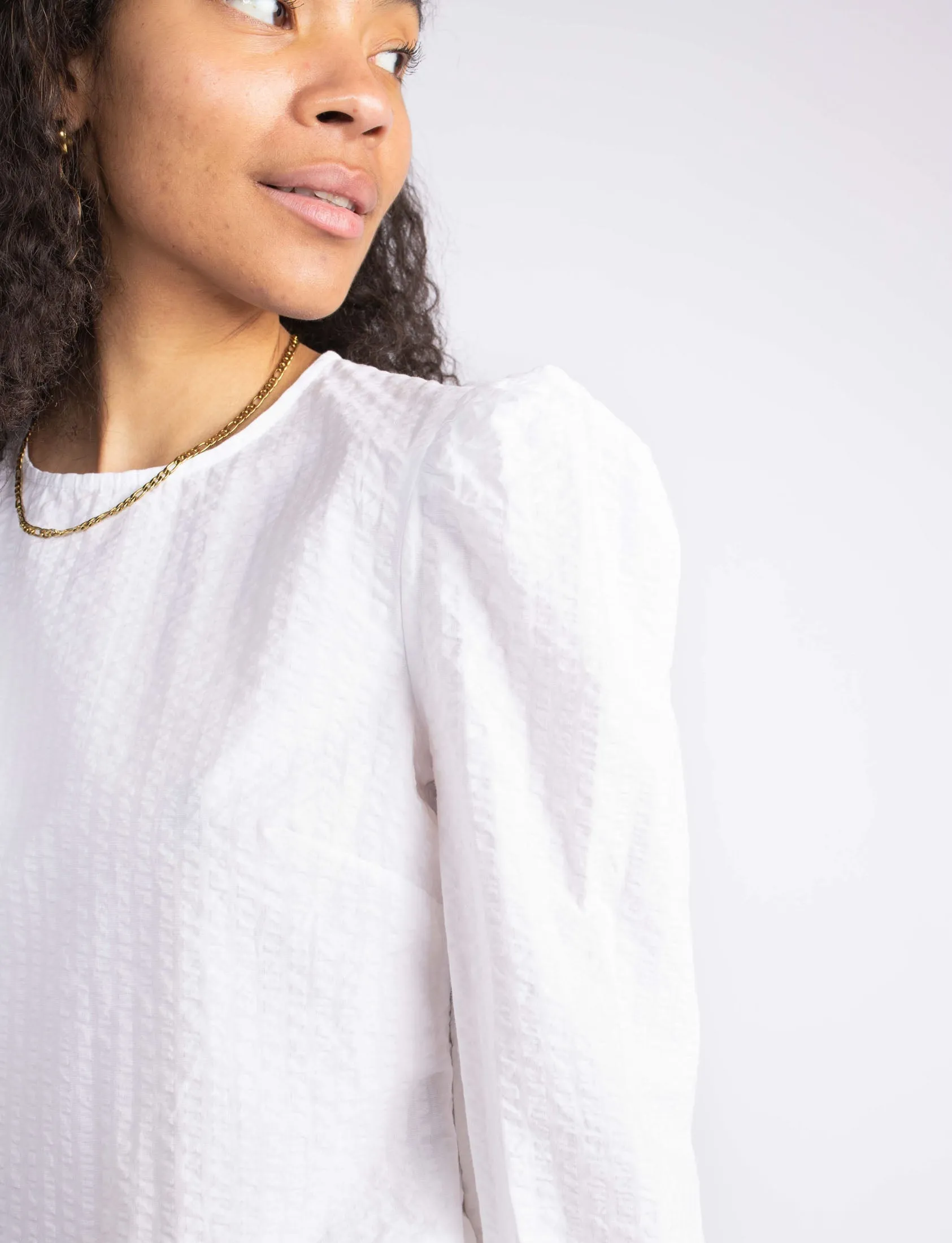 Line Blouse - White