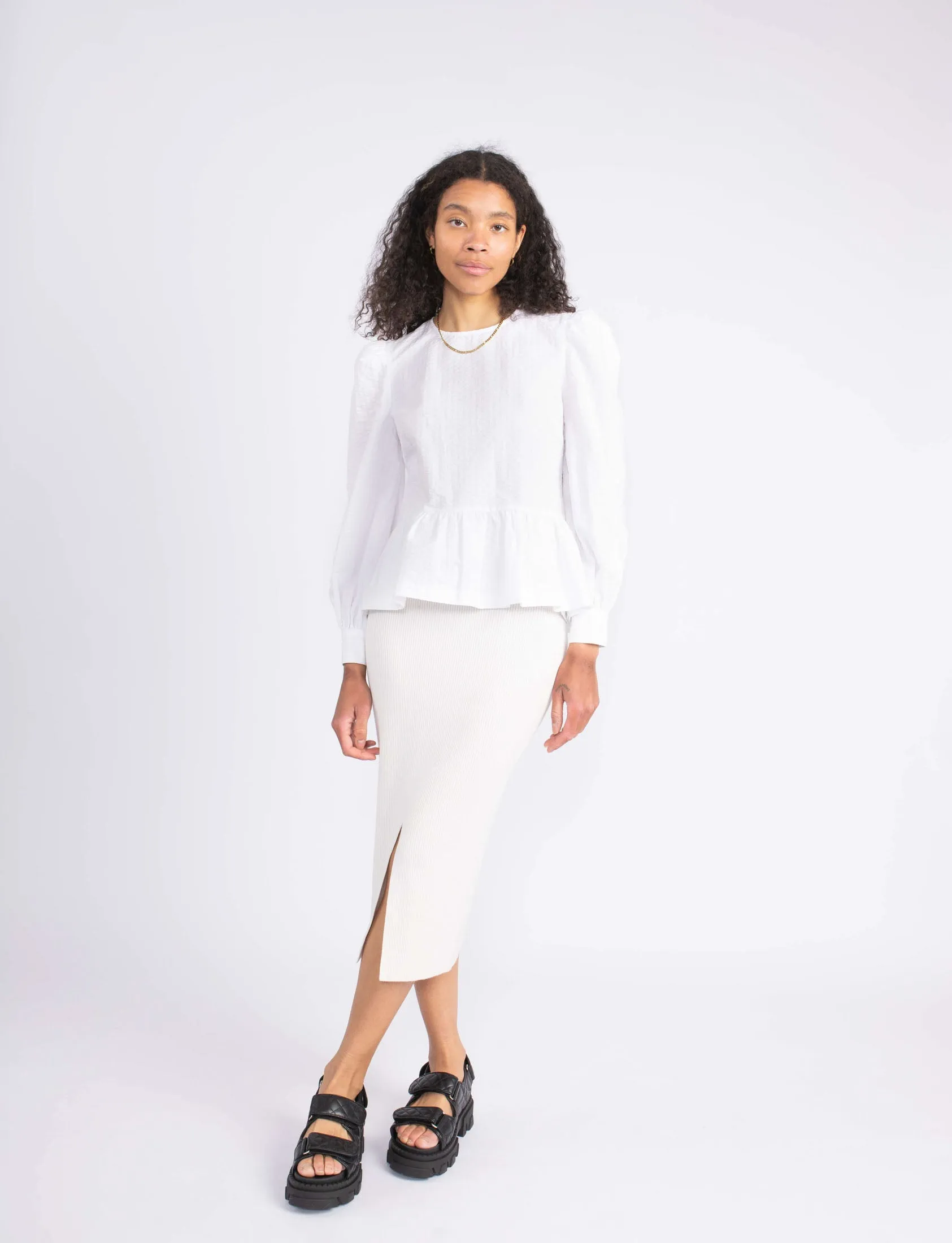 Line Blouse - White