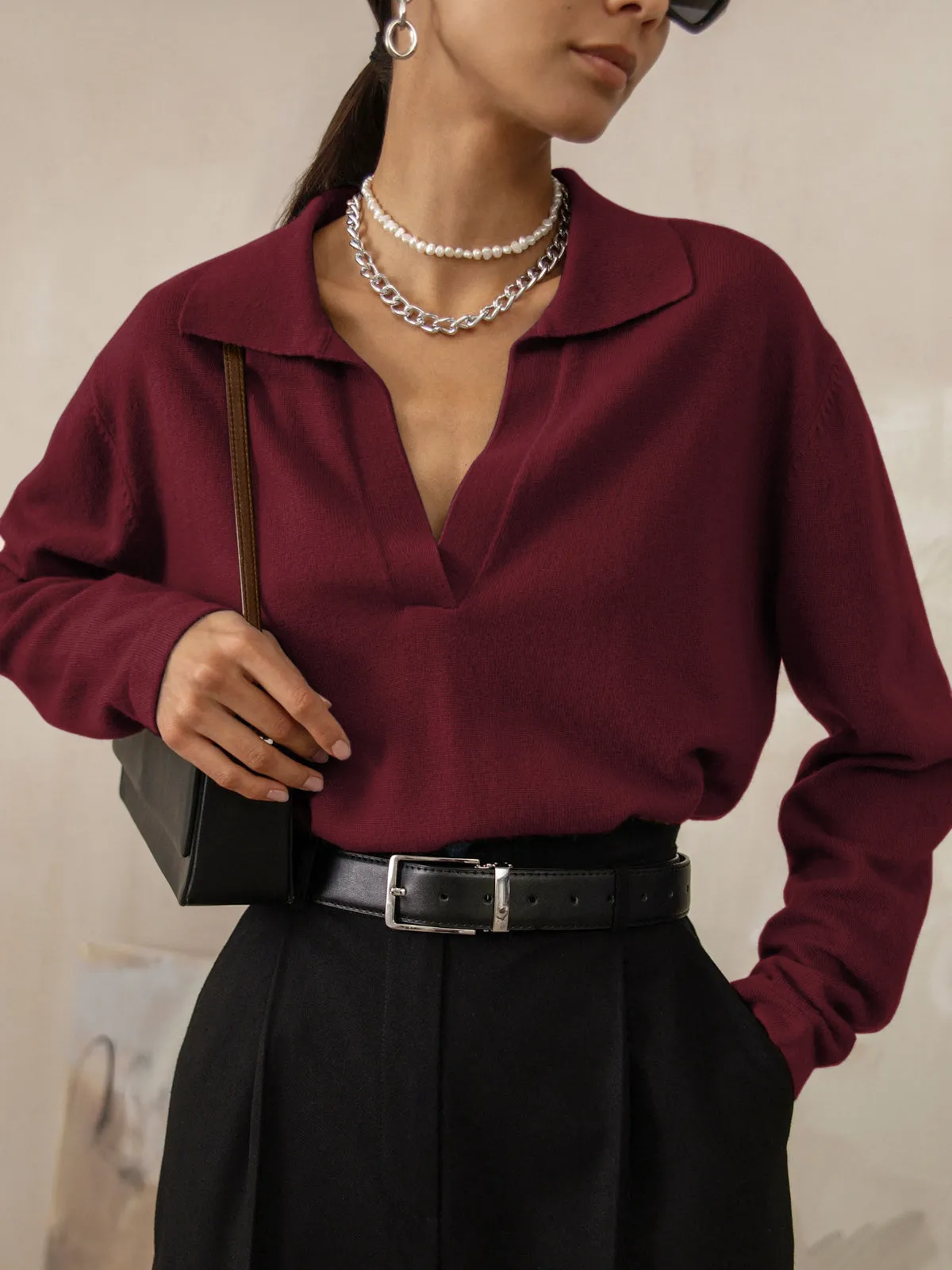 MIRA | Casual Collared Sweater