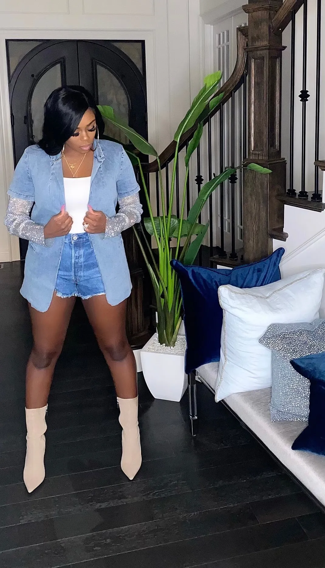 "Trendy Girls" Mesh Blazer