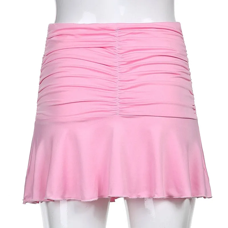 Ruched Elegant Mini Skirt